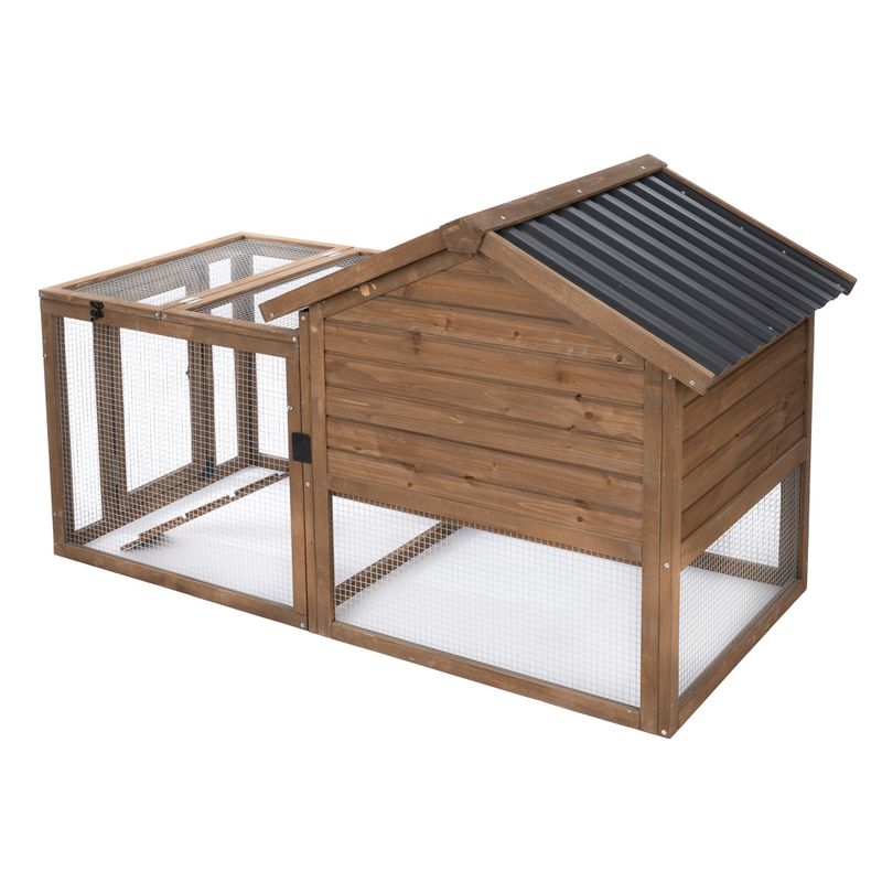 TIAKI Rabbit Hutch Attached Enclosure: 116 x 78 x 89.8 cm (L x W x H)