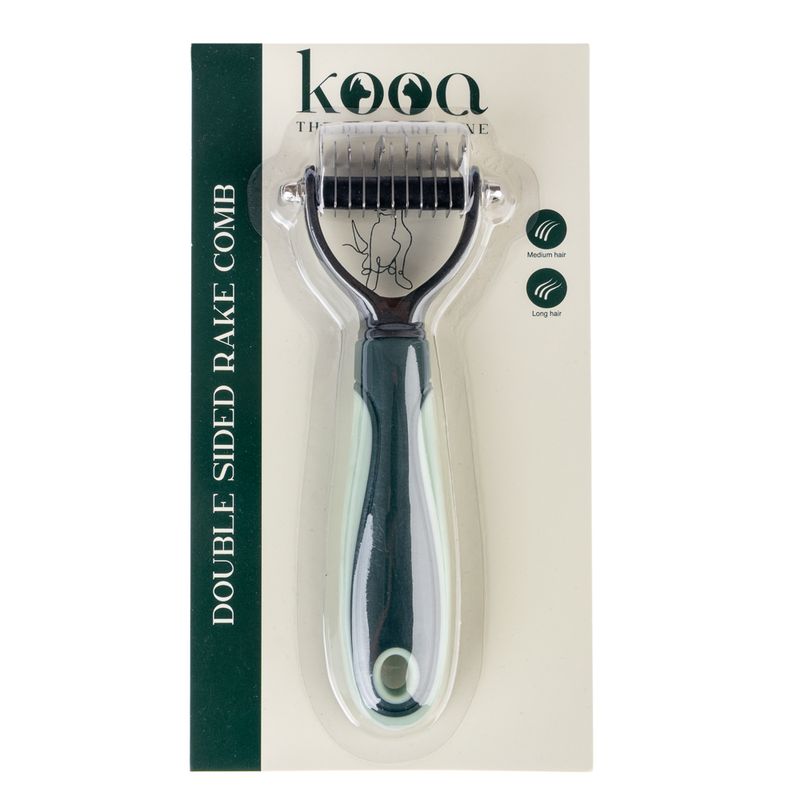 kooa Double-Sided Dematter Comb 17.5 x 6.7 x 2.7cm (L x W x H)