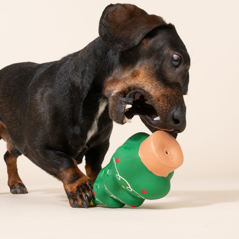 TIAKI Christmas Tree Latex Dog Toy 9 x 18cm (diameter x L)