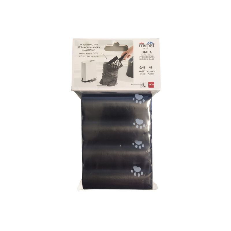 Rotho MyPet BIALA Hygiene Bags 4 Rolls of 16 Bags Each
