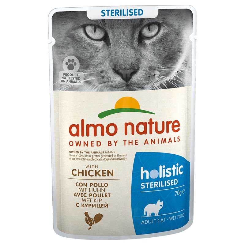 Almo Nature Holistic Sterilised Pouches 70g Chicken (6 x 70g)