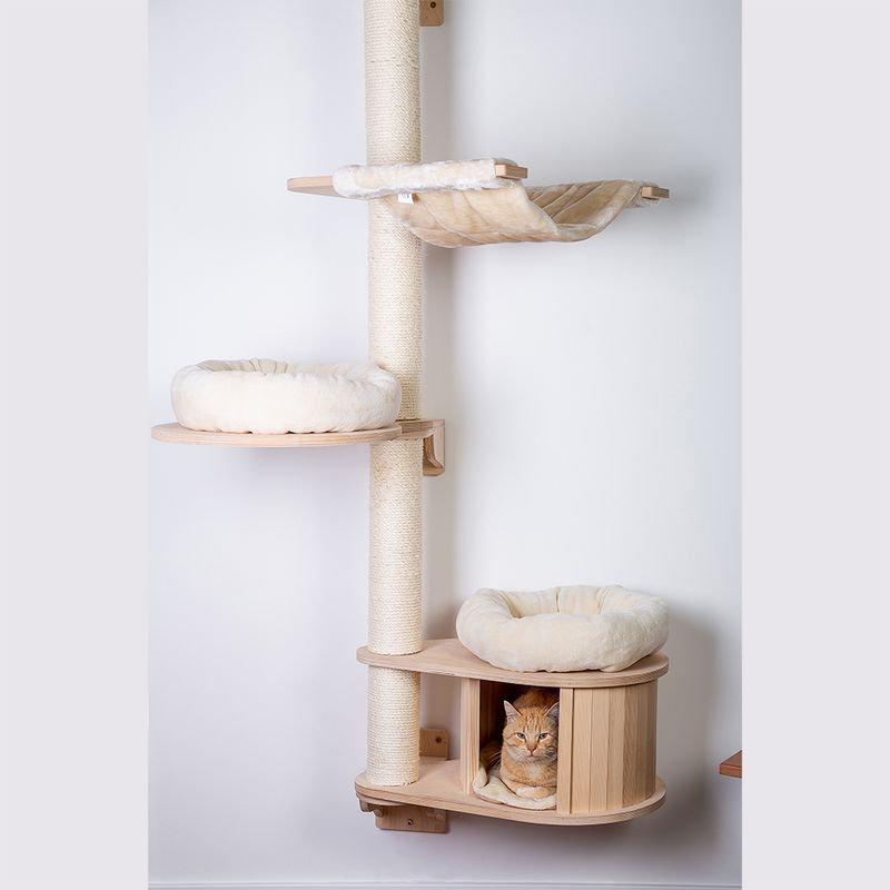 Natural Paradise Wall Scratching Tree - Magnolia Cream