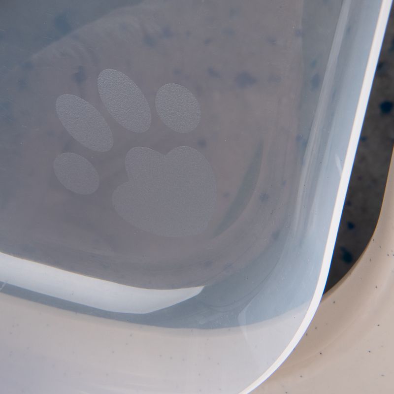 kooa Covered Cat Litter Tray - 90% recycled Plastic Dark green / beige