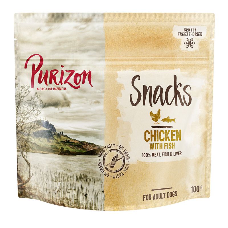 Purizon Dog Snacks Grain-Free Saver Pack 3 x 100g Beef with Chicken