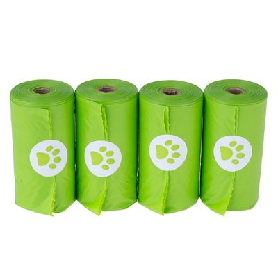 Biodegradable Dog Poop Bags - Green 4 Rolls of 15 Bags