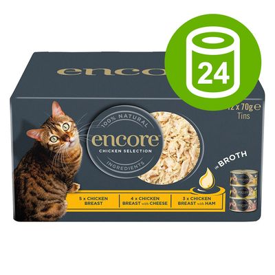 Encore Cans in Broth Saver Pack 24 x 70g Chicken Selection