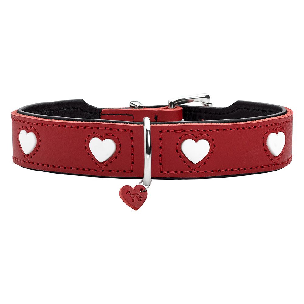 HUNTER Love Collar - Red Size 47: 38 - 44 cm Neck Circumference