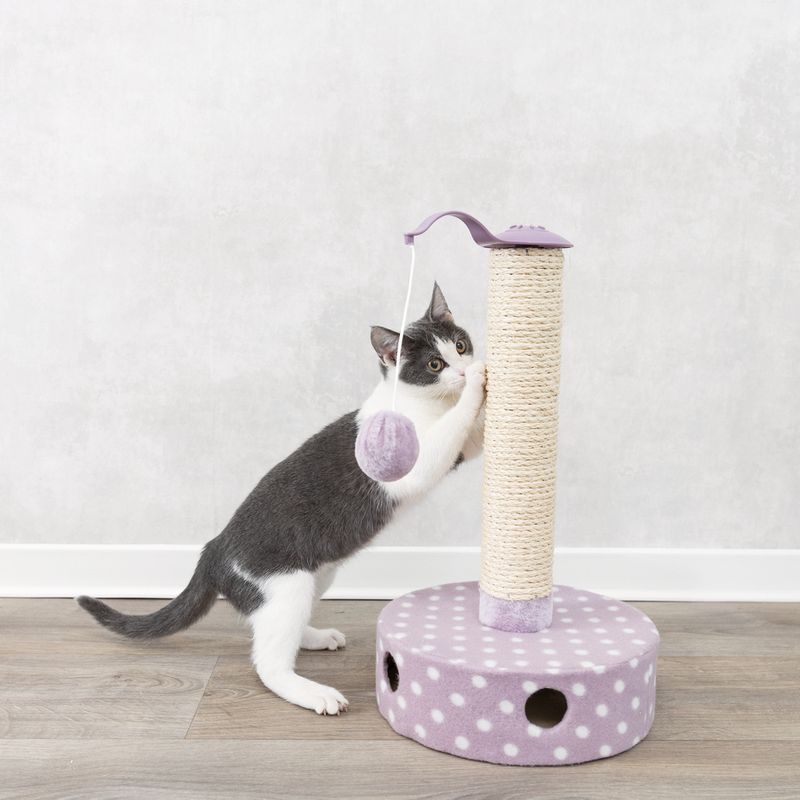 Trixie Junior Fleece Scratching Post Lilac / White