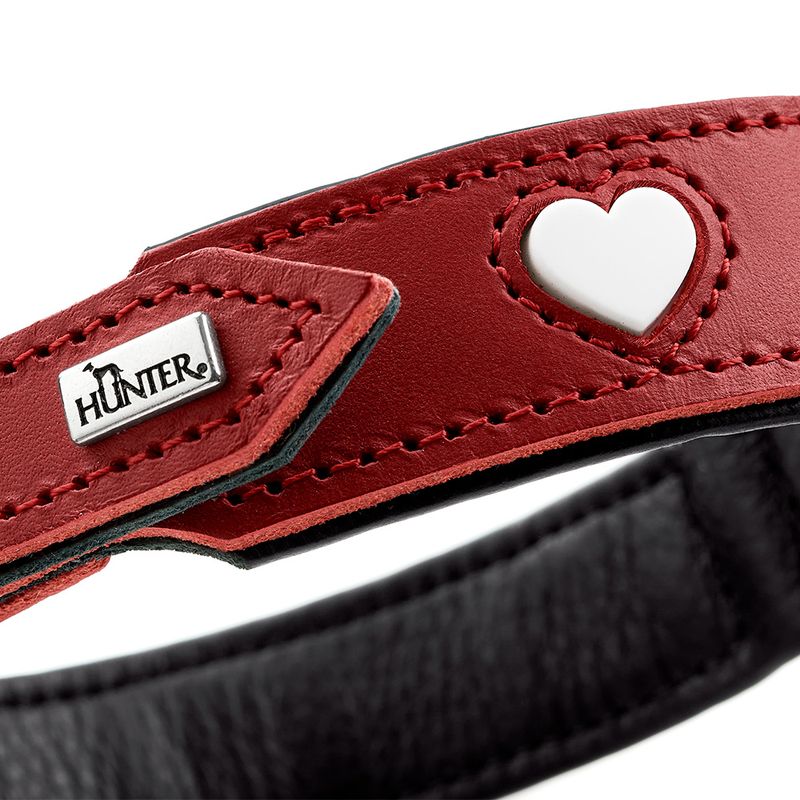 HUNTER Love Collar - Red Size 47: 38 - 44 cm Neck Circumference