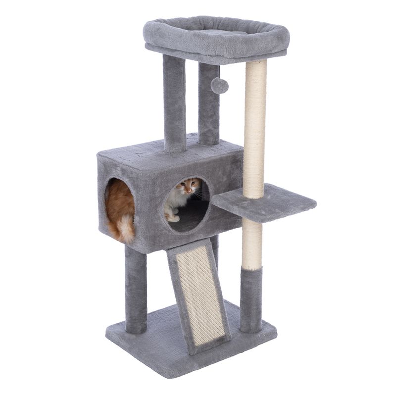 zooplus Basics Medium Scratching Tree Grey