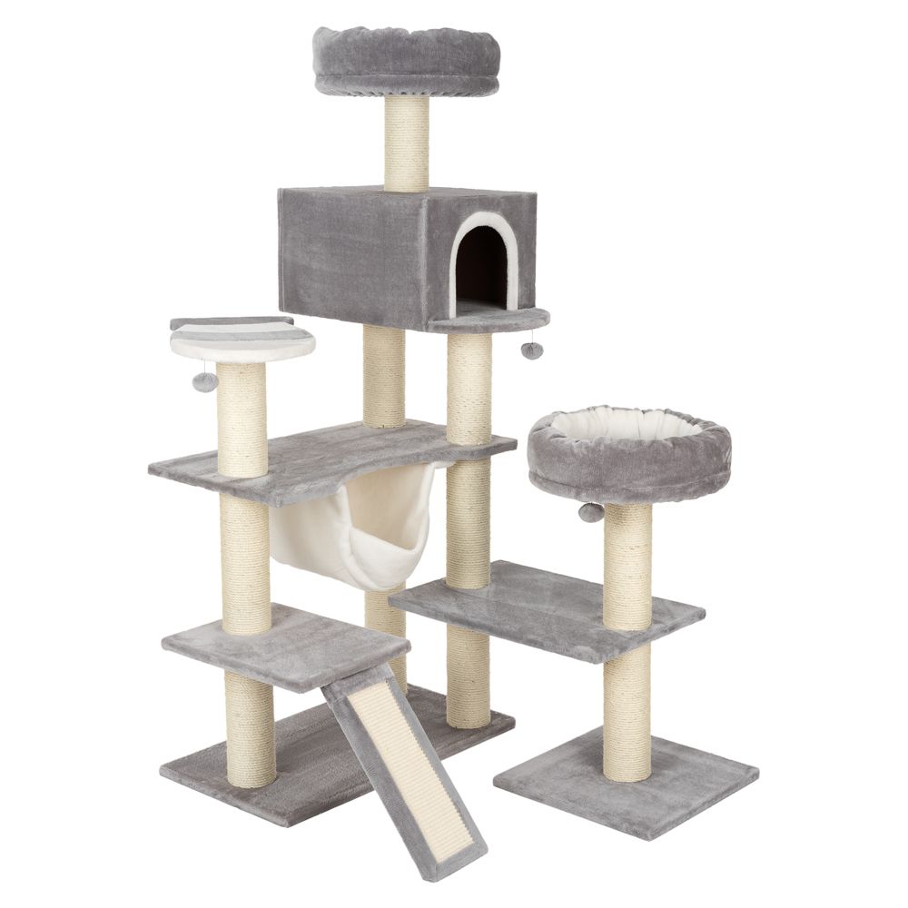 Gingerbread Cat Tree with Ladder - XXL Grey