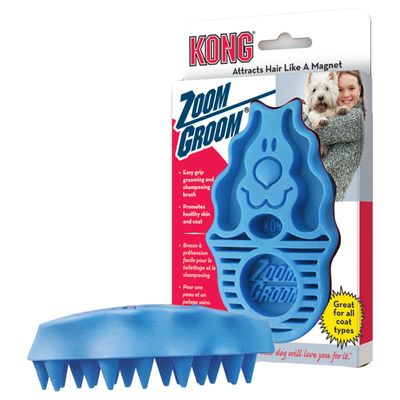 KONG Massage Brush Zoom Groom blue