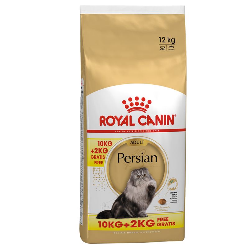 12kg Royal Canin Dry Cat Food - 10kg + 2kg Free! * Persian Adult (10kg + 2kg)