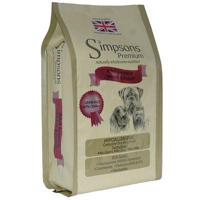 Simpsons Premium Sensitive Adult Chicken & Potato Dry Dog Food 2kg