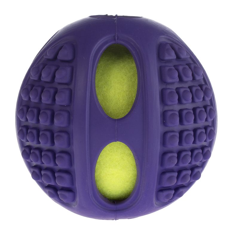 2-in-1 Rubber Tennis Ball Dog Toy L: Diameter 10cm