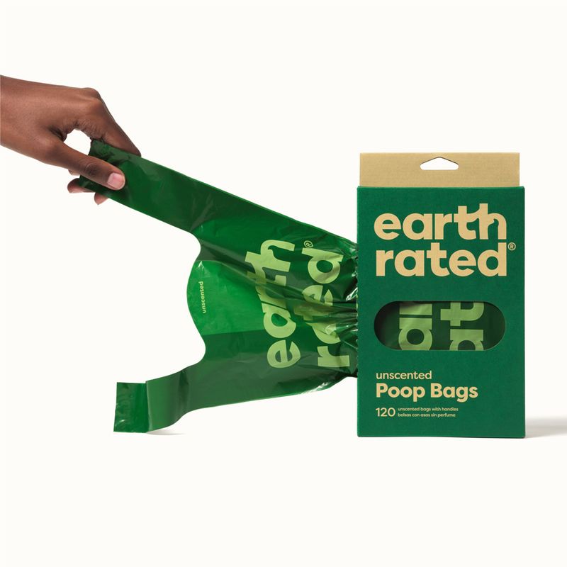 Earth Rated 120 Poo Bags with Handle Lavender