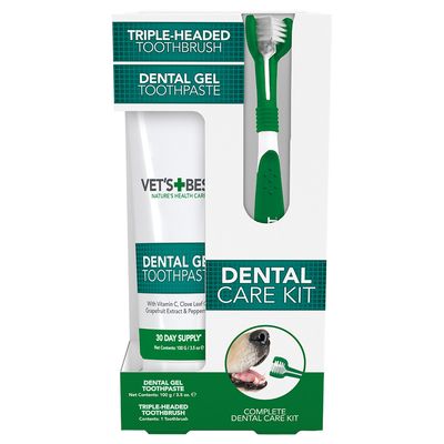 Vet's Best® Dental Care Set for Dogs Toothbrush and toothpaste