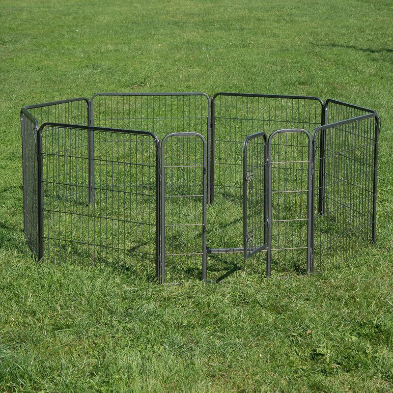 Metal Run for Puppies – 8 Sided 8 Elements, each 80 x 80 cm (L x H)