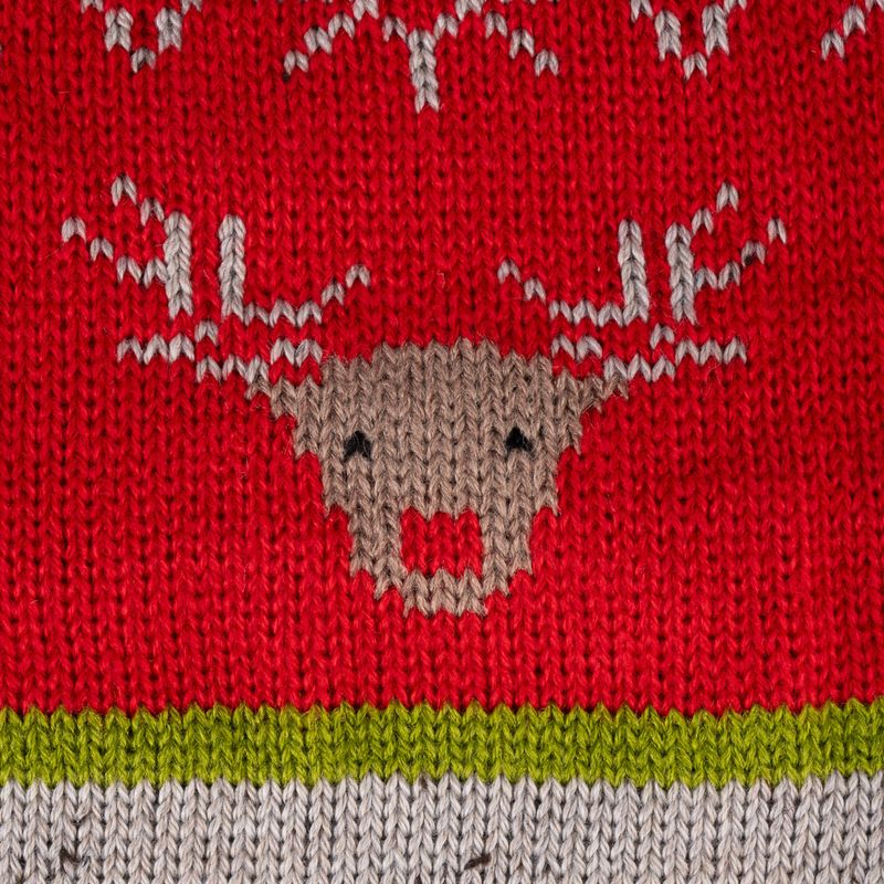 TIAKI Tri-Colour Reindeer Dog Jumper Size M: approx. 30cm Back Length