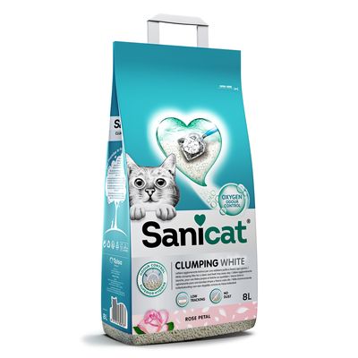 Sanicat White Rose Clumping Cat Litter 8l