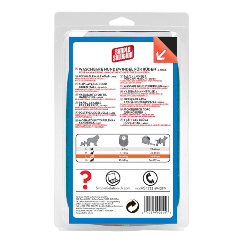 Simple Solution Washable Dog Nappy - Male Size S, 1 Piece