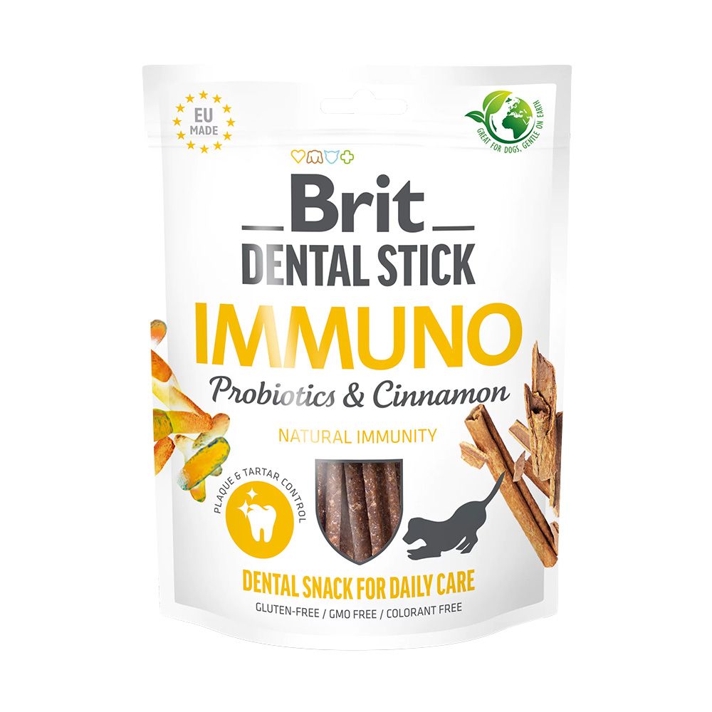 Brit Dental Stick Immuno Probiotics & Cinnamon 251g (7 Sticks)