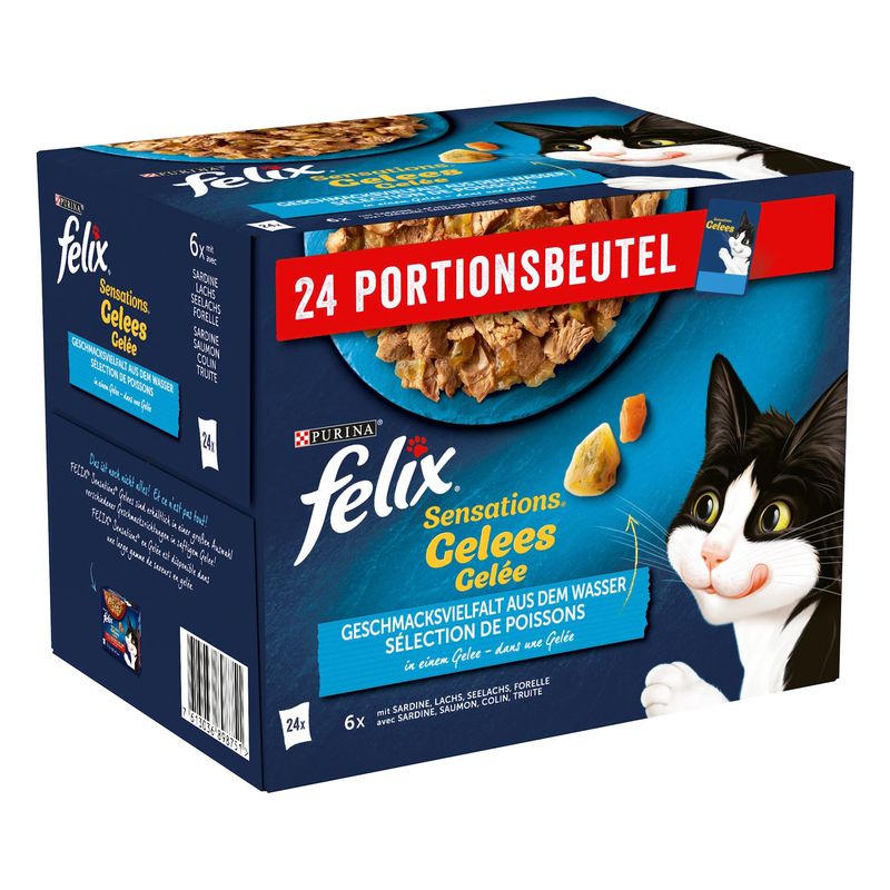 Felix Sensations Mega Pack 96 x 85g Variety of flavors from the Country in Jelly