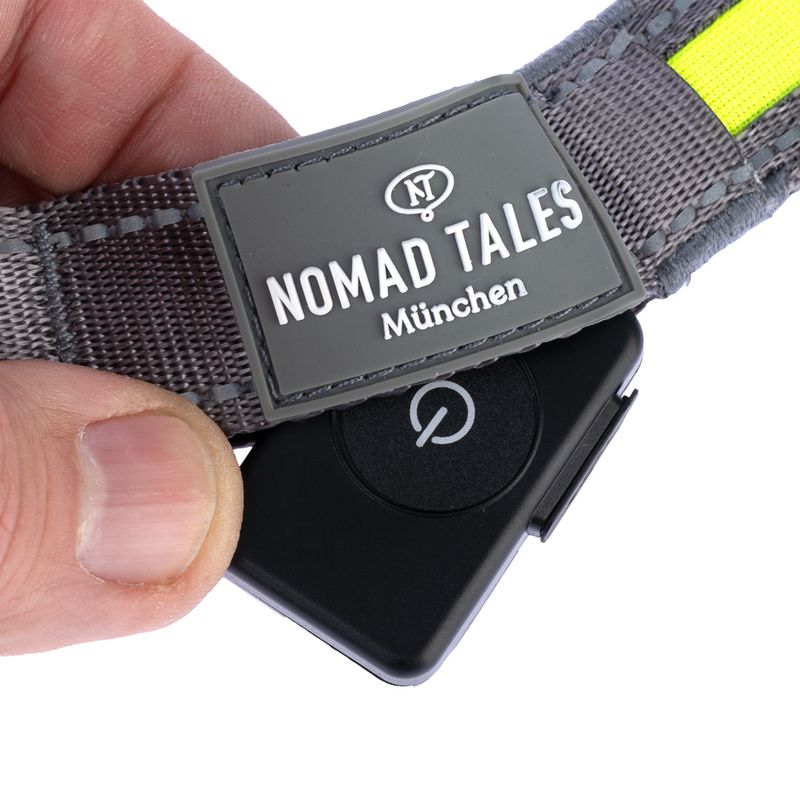 Nomad Tales Spirit USB LED Lead - Neon Yellow & Grey 120cm Length, 25mm Width