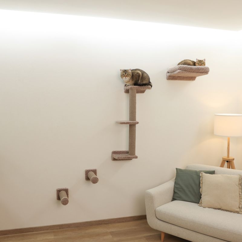 Kerbl Pet Climbing Wall Monte Alpi for Cats Set of 4