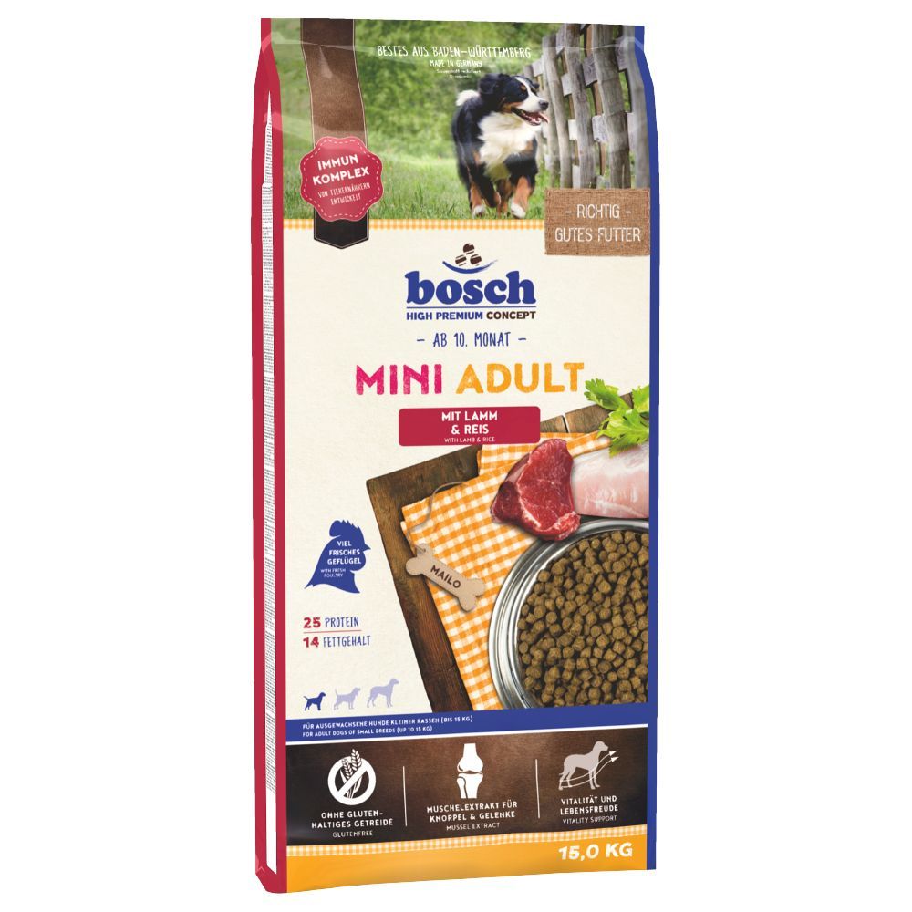 bosch Adult Mini Lamb & Rice Dry Dog Food 15kg