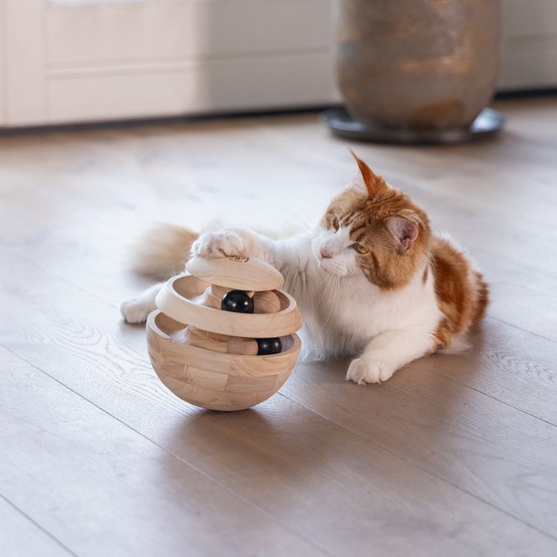 Designed by Lotte Neya Wooden Cat Toy approx. 16cm (diameter)