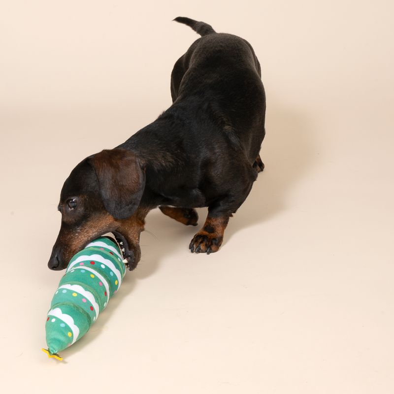 TIAKI Christmas Tree Plush Dog Toy diameter 8 x (L) 31 cm