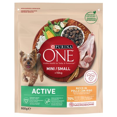 PURINA ONE Mini Active Chicken & Rice 9kg (6 x 1.5kg)