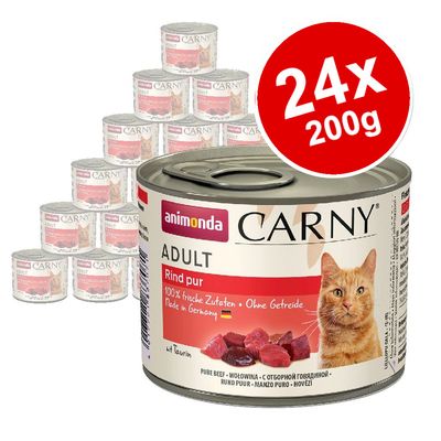 animonda Carny Adult Saver Pack 24 x 200g Poultry & Beef Varieties
