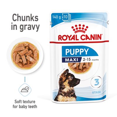 Royal Canin Maxi Puppy in Gravy 10 x 140g