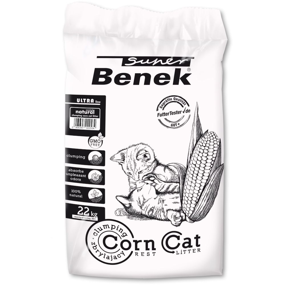 Super Benek Corn Cat Ultra Natural 35l (approx. 22kg)