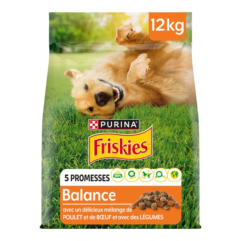 Purina Friskies Adult Dog Balance with Chicken, Beef & Vegetables 3kg