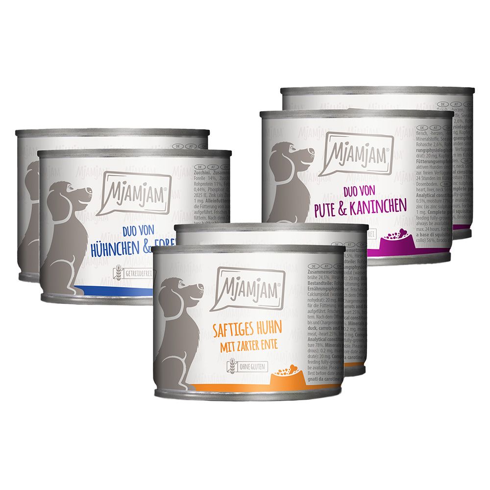 MjAMjAM Adult Dog 6 x 200g Mixed Pack I (3 Varieties)