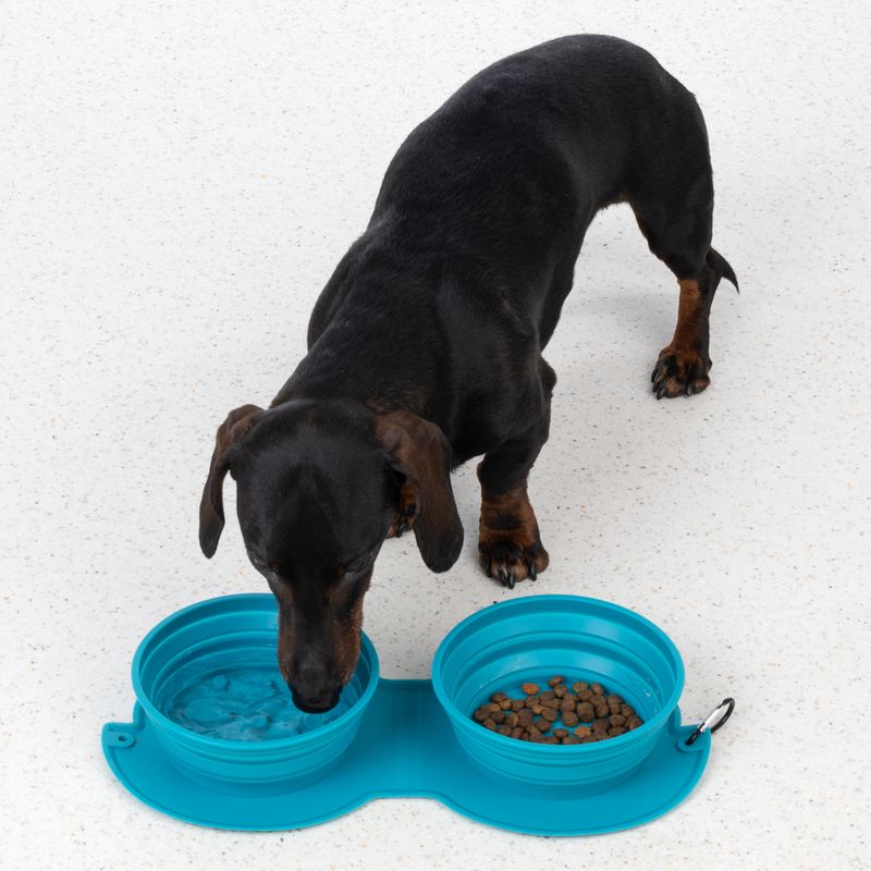 TIAKI Sea Shell Silicone Double Travel Bowl 2 x 600ml