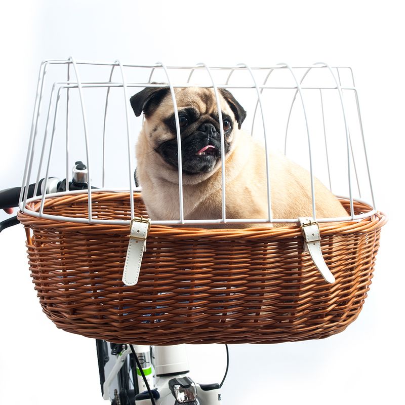 Aumüller Bicycle Basket with Wire (Handle Bar Mount) Standard: approx. 52 x 38 x 39 cm (L x W x H)