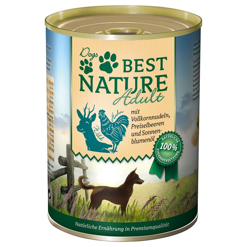 Best Nature Dog Adult 6 x 400g Beef, Rice & Safflower Oil