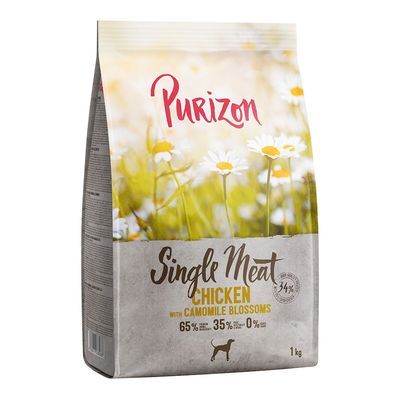 Purizon Single Meat Adult Dog - Grain-Free Chicken with Camomile Blossoms 1kg