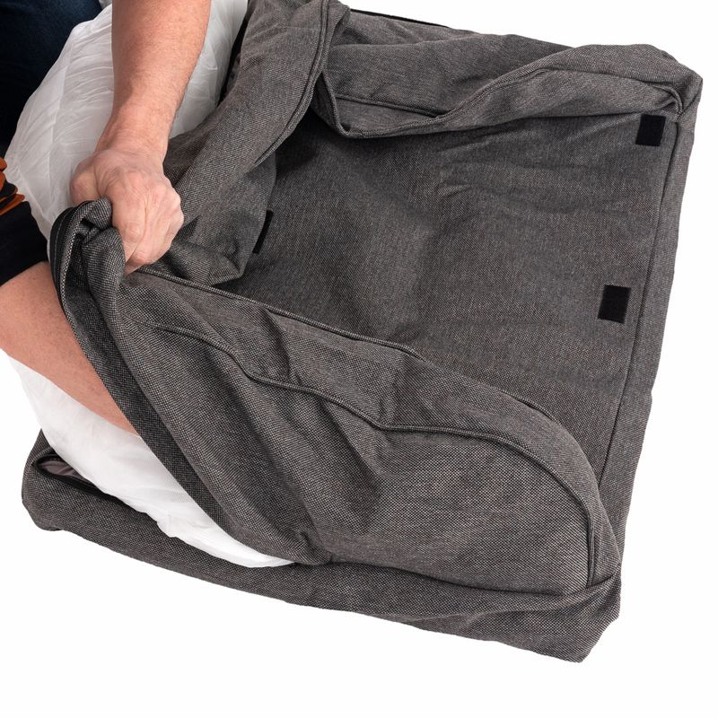 Orthopedic dog sofa grey Replacement cover, dark gray, size L