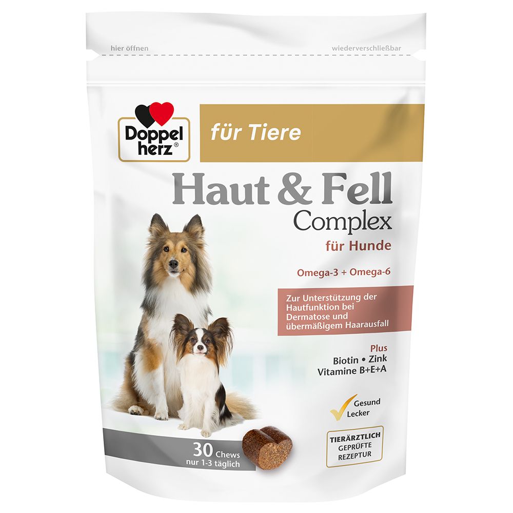Double Heart Skin & Fur Complex for dogs 30 chews (90 g)