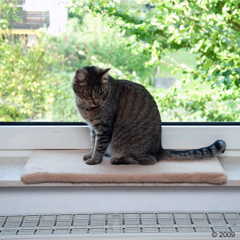 Window Sill Mat Plush - Light Beige 60 x 26 x 2 cm (L x W x H)