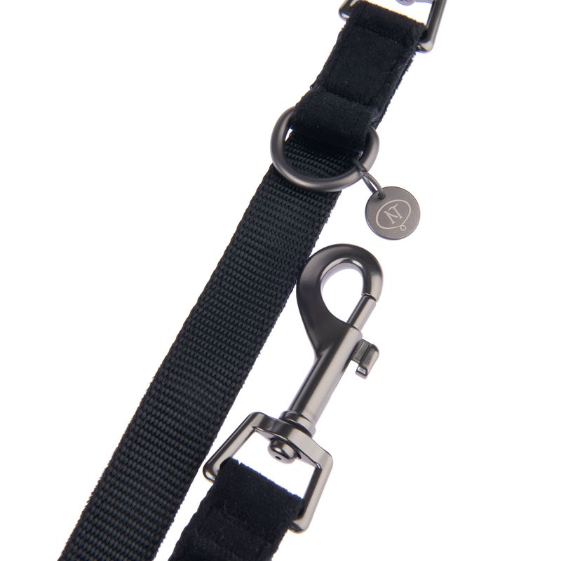 Nomad Tales Blush Dog Leash, ebony 200 cm long, 20 mm wide