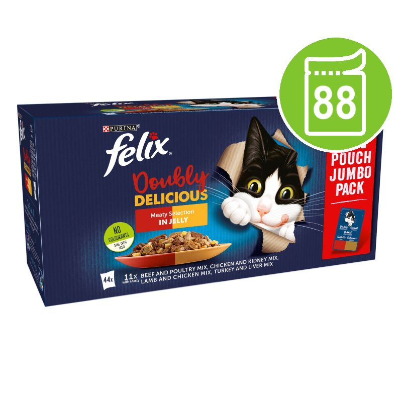 Felix As Good As It Looks Pouches In Jelly 88 x 85g Meat Menus