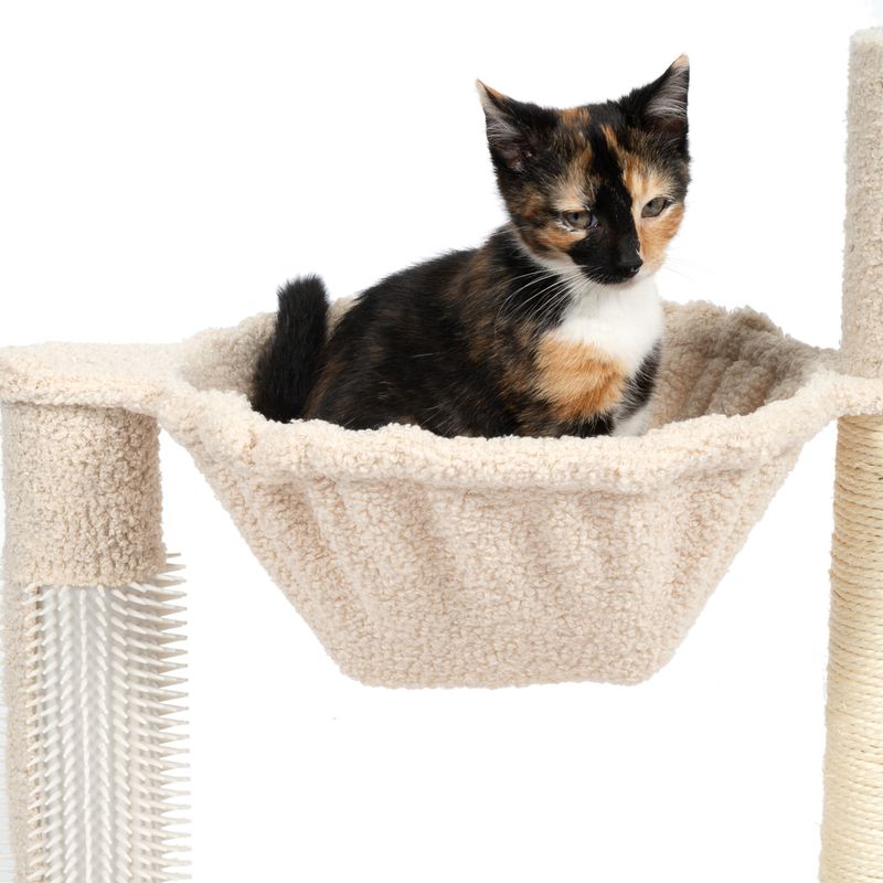 TIAKI Shearly Scratching Post with Hammock Beige
