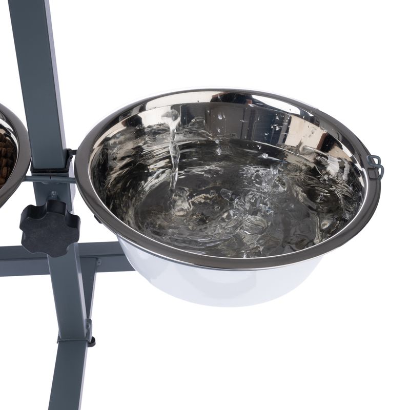 TIAKI Double Bowl with Adjustable Stand 2 x 875ml, diameter 17cm