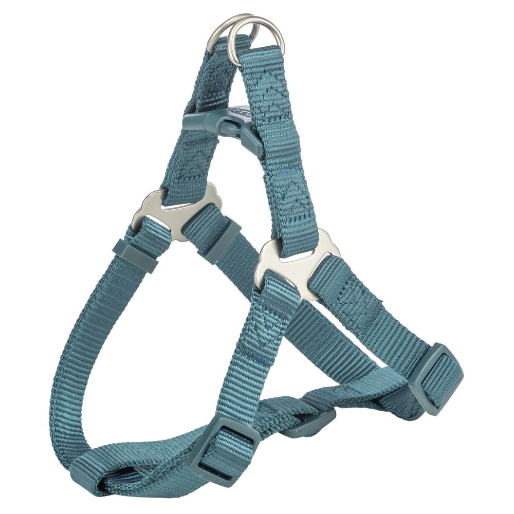 Trixie Premium One Touch Harness - Petrol Size S: 40 - 50cm Chest Circumference, 15mm Wide